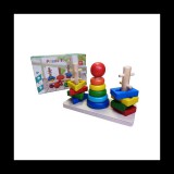 Magic Toys Fa szivárványtorony fejlesztő játék