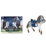 Magic Toys Fehér ló nyereggel és kantárral