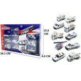 Magic Toys Fém életmentő kisautók helikopterrel 10db-os szett