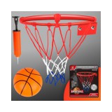 Magic Toys Fém kosárlabda gyűrű szett színes hálóval, labdával és pumpával 24cm-es