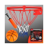 Magic Toys Fém kosárlabda gyűrű szett színes hálóval, labdával és pumpával 26cm-es