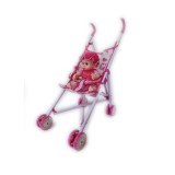 Magic Toys Fémvázas játék babakocsi babával