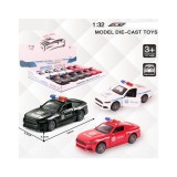 Magic Toys Ford Mustang rendőrségi hátrahúzható fém autómodell több változatban 1/32