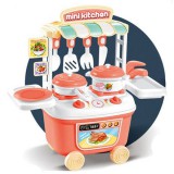 Magic Toys Gurulós Mini konyha szett barack színben