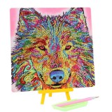 Magic Toys Gyémántszemes kirakó: Farkas gyémántfestő szett 20x20cm