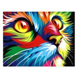 Magic Toys Gyémántszemes kirakó: Színes cica gyémántfestő szett