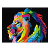 Magic Toys Gyémántszemes kirakó: Színes oroszlán gyémántfestő szett 40x50cm