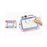 Magic Toys Halacska formájú rózsaszín mágneses rajztábla nyomdákkal