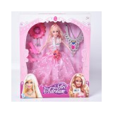 Magic Toys Hercegnő divatbaba nyaklánccal és egyéb kiegészítőkkel