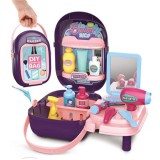 Magic Toys Hordozható 25 db-os fodrász szett lila táskában
