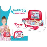 Magic Toys Hordozható piros fodrász készlet bőröndben 17db-os szett