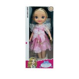 Magic Toys Jenny baba koszorúslány ruhában fénnyel és hanggal 30cm
