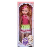 Magic Toys Jenny: Szőke vagy barna hajú trendi divatbaba hangeffektekkel 46cm kétféle változatban 1db