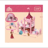 Magic Toys Katie rózsaszín álom kastélya 104db-os játékszett