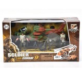 Magic Toys Katonai játékszett motorral és helikopterrel