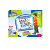 Magic Toys Kétoldalú hordozható mágneses rajztábla kiegészítőkkel kék