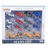 Magic Toys Közszolgálati és építőipari fém járművek 16db-os készlet