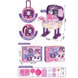 Magic Toys Lila 2az1-ben konyhai szett gurulós bőröndben