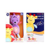Magic Toys Lila színű plüss maci fény és hang effektekkel 30cm