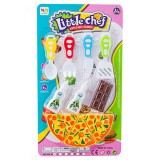 Magic Toys Little Chef élelmiszer szett Pizzával és evőeszközökkel