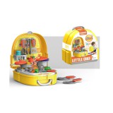 Magic Toys Little Chef minikonyha készlet vállra akasztható hátizsákban 26db-os készlet