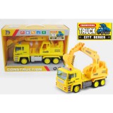 Magic Toys Markolós teherautó modell sárga színben 27cm-es