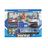 Magic Toys Nagy rendvédelmi- és mentőegység játékszett járművekkel és kiegészítőkkel