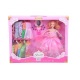 Magic Toys Öltöztethető Carola baba divatos ruhadarabokkal és tükörrel 28cm