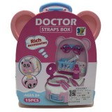 Magic Toys Orvosi játékszett pink macis tárolóban kiegészítőkkel