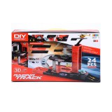 Magic Toys Parkoló autókkal és helikopterrel 24db-os