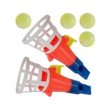 Magic Toys Páros mini tölcséres kilövő-elkapójáték síppal és 4db labdával több változatban