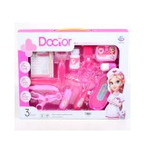 Magic Toys Pink orvosi játékszett ollóval, kórlappal és kiegészítőkkel