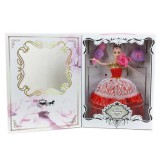 Magic Toys Piros menyasszonyi ruhás baba kiegészítőkkel 30cm