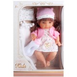 Magic Toys Pisilő baba hanggal és párnával 30cm