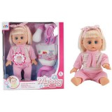 Magic Toys Pisilős baba hanggal, bilivel és pelenkával