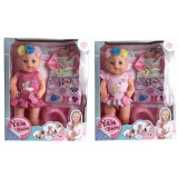 Magic Toys Pisilős lány baba bilivel és kiegészítőkkel kétféle változatban