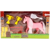 Magic Toys Póni lovas játékszett trófeákkal és kiegészítőkkel többféle változatban 1db