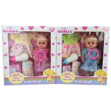 Magic Toys Quinbele kisbaba szett pelenkával, ruhával és kiegészítőkkel kétféle változatban