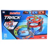 Magic Toys Racing Track versenypálya szett spirálemelkedővel és 2db hátrahúzható kisautóval (MKK583512) (MKK583512) - Autóversenypályák