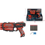 Magic Toys Rapid Attack fekete-piros szivacslövő játék fegyver tölténnyel