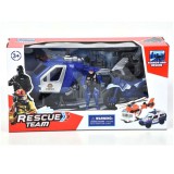 Magic Toys Rendőr játékszett motorral és helikopterrel