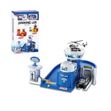 Magic Toys Rendőrségi parkolóház autóval és helikopterrel