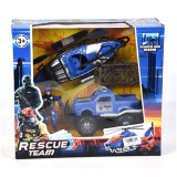 Magic Toys Rescue Team rendőrségi játékszett Jeep-el és kiegészítőkkel