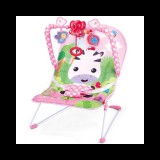 Magic Toys Rezgő és zenélő pihenőszék pink színben zebra mintával