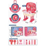 Magic Toys Rózsaszín 2az1-ben fodrász szett gurulós bőröndben