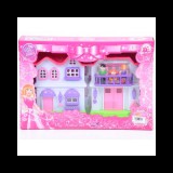 Magic Toys Rózsaszín családi villa bútorokkal és baba családdal