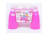 Magic Toys Rózsaszín játék konyhai készlet hordozható tároló ülőkével