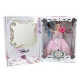 Magic Toys Rózsaszín menyasszonyi ruhás baba kiegészítőkkel 30cm