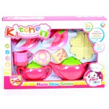 Magic Toys Rózsaszín teázó szett gofrival és kiegészítőkkel