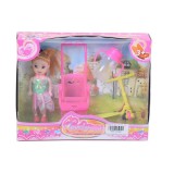 Magic Toys Sandra baba pink babakocsival, rollerrel és kiegészítővel